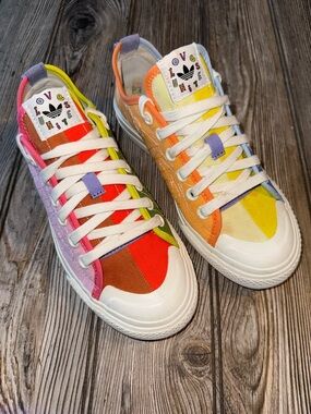 Adidas Nizza sneakers pride love unite colorful rainbow mens 5.5 women’s 7